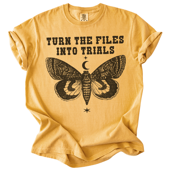 Turn The Files Into Trials Moth Tee - The Rogue Petal Co. - T-Shirt