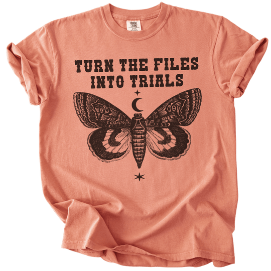 Turn The Files Into Trials Moth Tee - The Rogue Petal Co. - T-Shirt