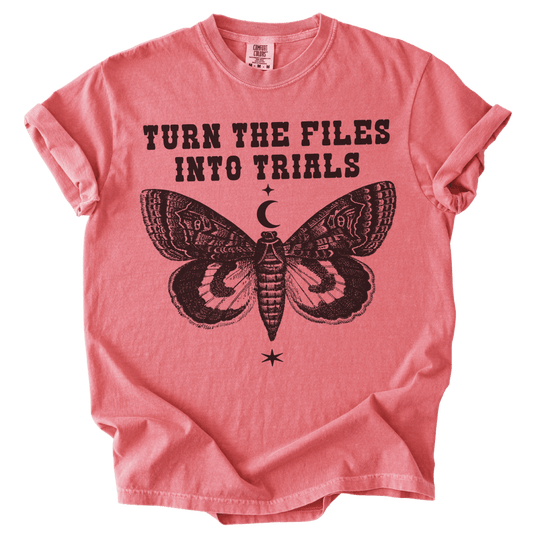 Turn The Files Into Trials Moth Tee - The Rogue Petal Co. - T-Shirt