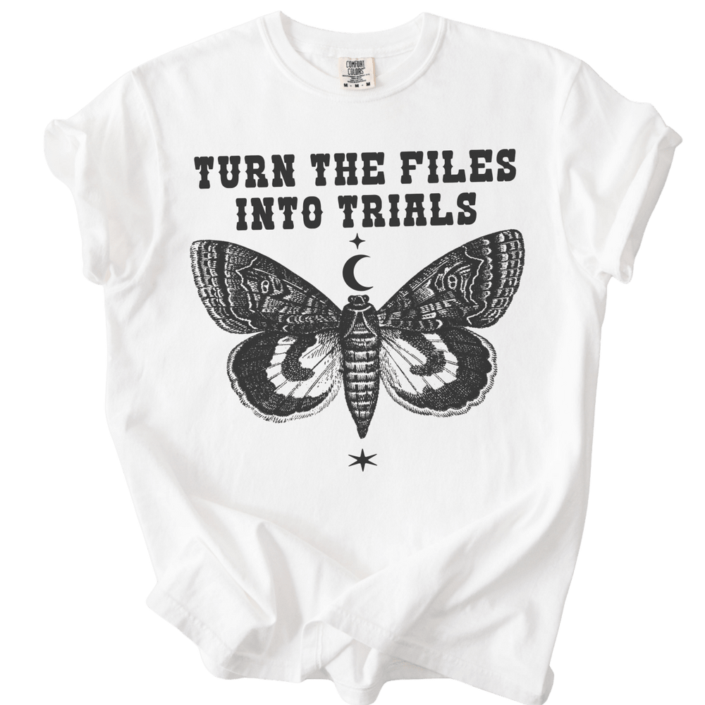 Turn The Files Into Trials Moth Tee - The Rogue Petal Co. - T-Shirt