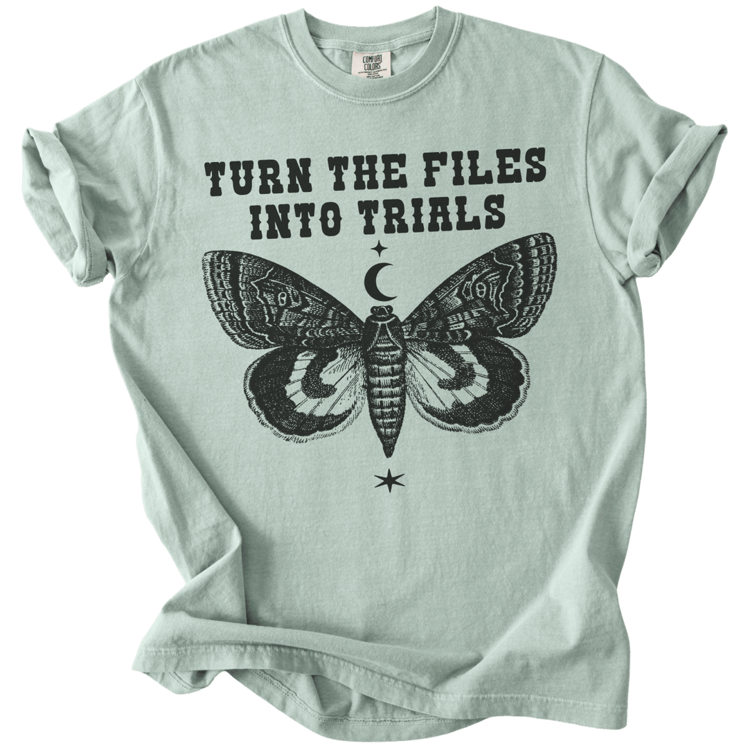 Turn The Files Into Trials Moth Tee - The Rogue Petal Co. - T-Shirt