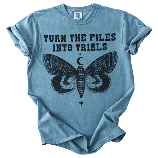 Turn The Files Into Trials Moth Tee - The Rogue Petal Co. - T-Shirt