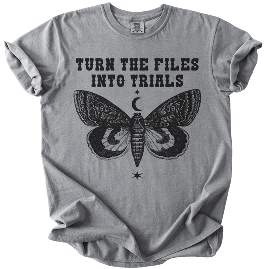 Turn The Files Into Trials Moth Tee - The Rogue Petal Co. - T-Shirt