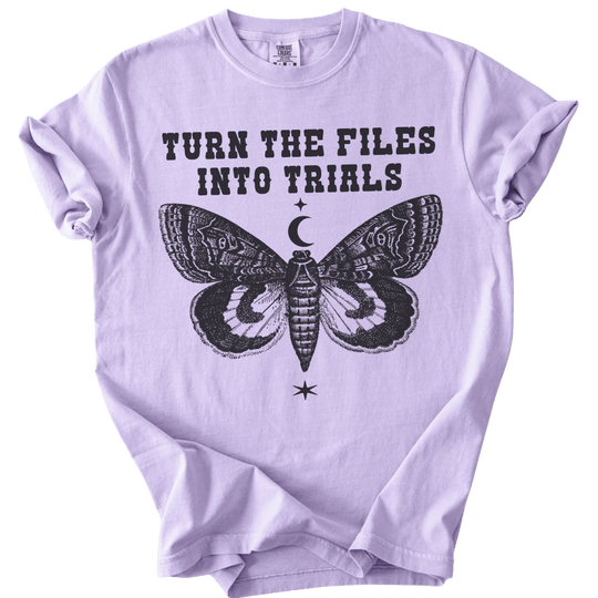 Turn The Files Into Trials Moth Tee - The Rogue Petal Co. - T-Shirt