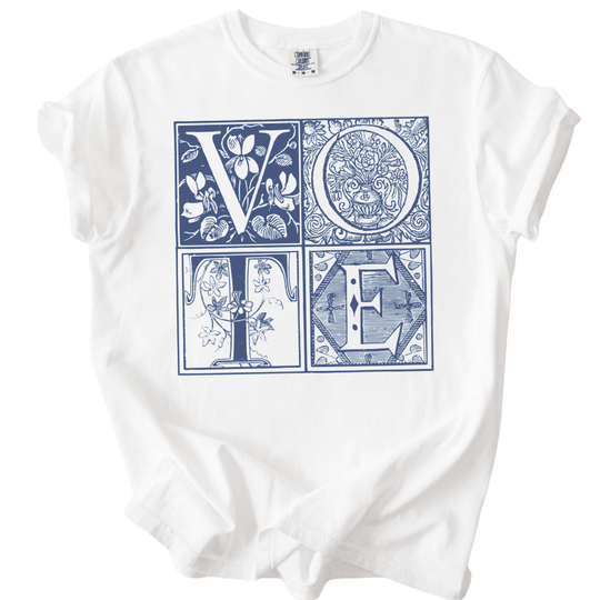 Vintage Blockletter Vote Tee - The Rogue Petal Co. -