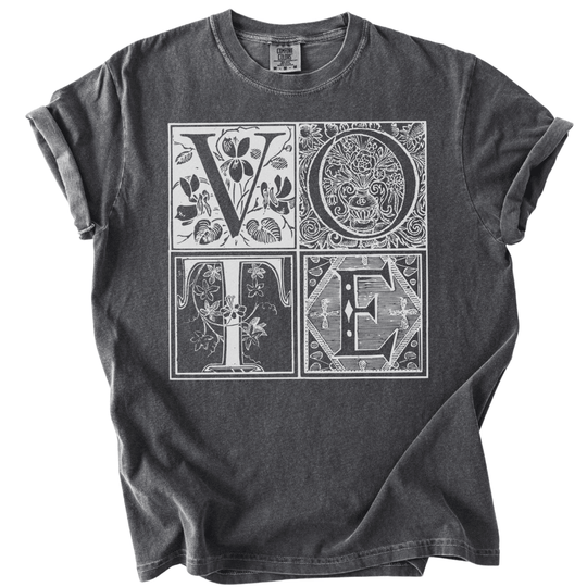 Vintage Blockletter Vote Tee - The Rogue Petal Co. -