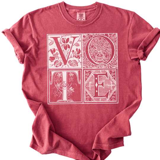 Vintage Blockletter Vote Tee - The Rogue Petal Co. -