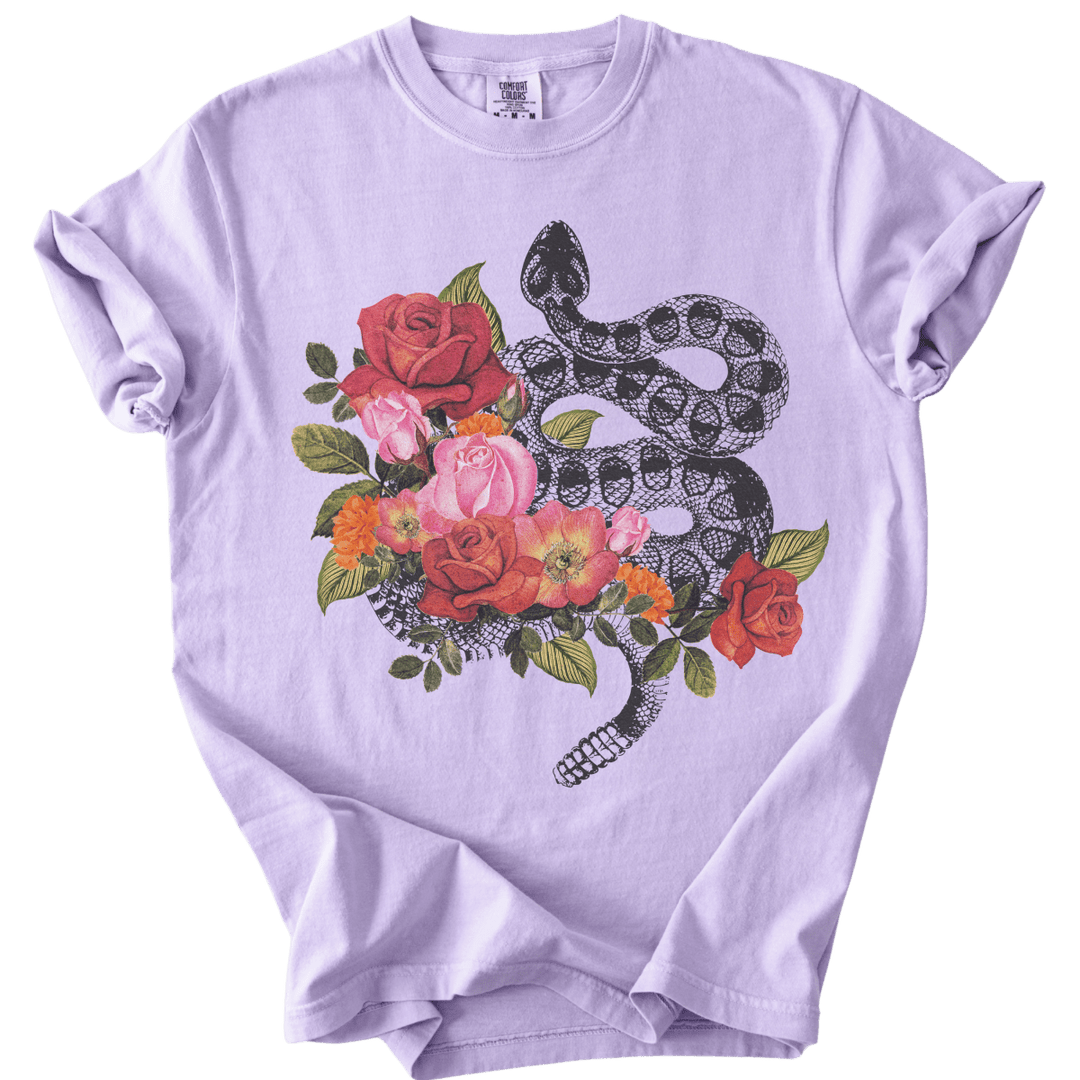Vintage Floral Snake Tee - The Rogue Petal Co. - T-Shirt