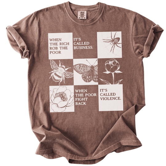 When The Rich Rob The Poor Tee - The Rogue Petal Co. - T-Shirt