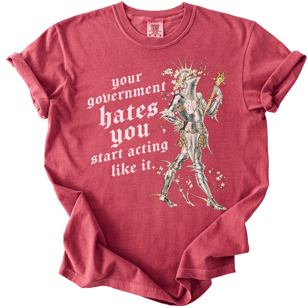 Your Government Hates You Knight Tee - The Rogue Petal Co. - T-Shirt
