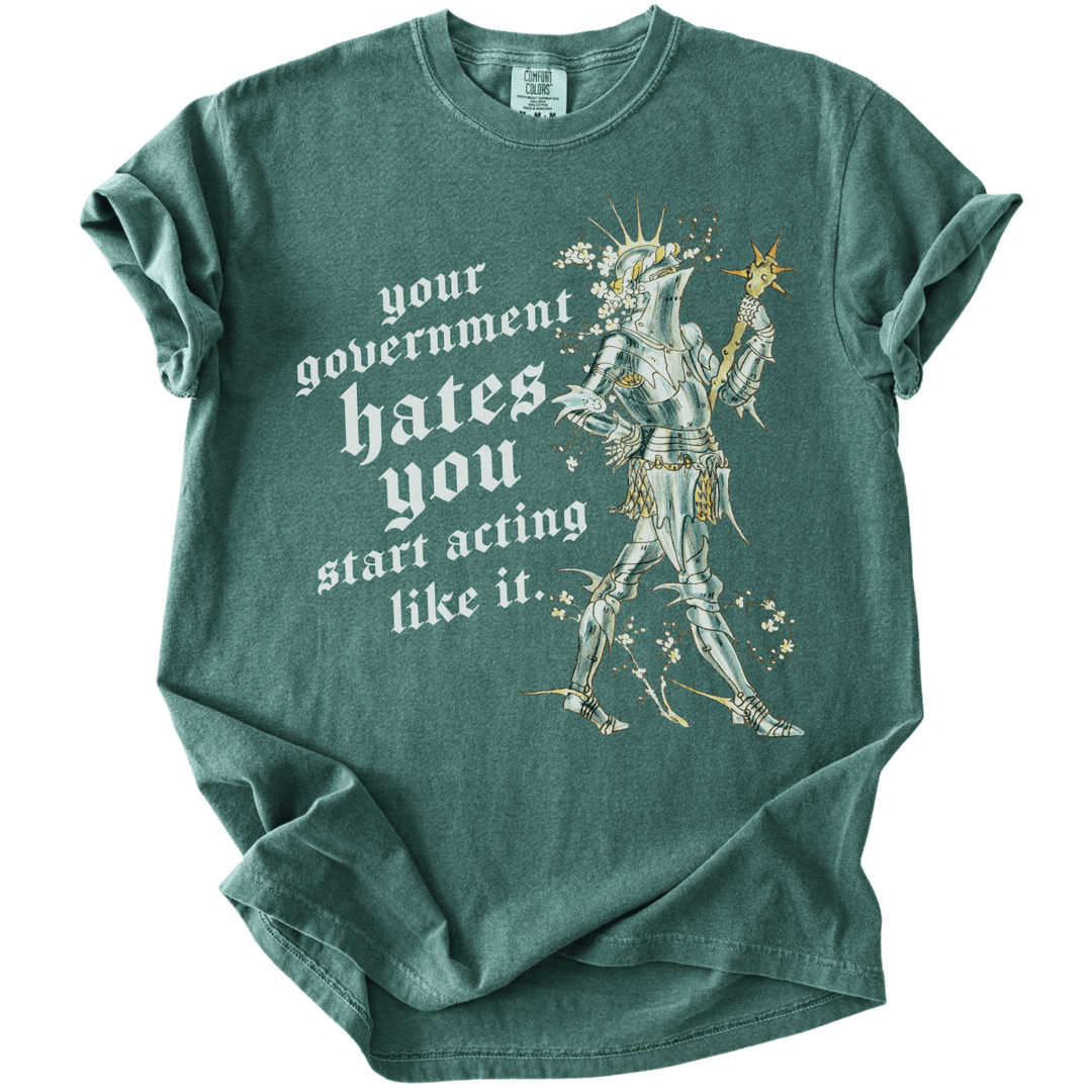 Your Government Hates You Knight Tee - The Rogue Petal Co. - T-Shirt