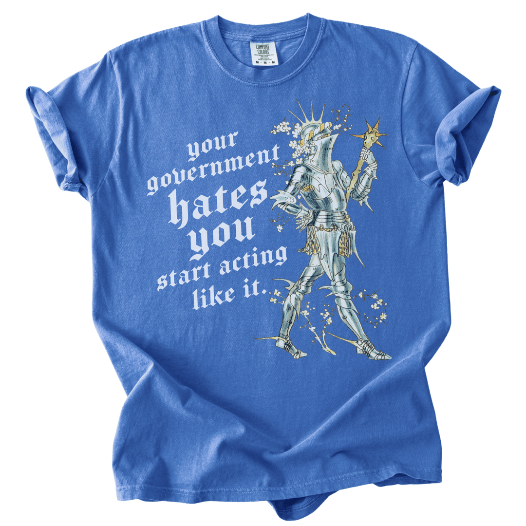 Your Government Hates You Knight Tee - The Rogue Petal Co. - T-Shirt