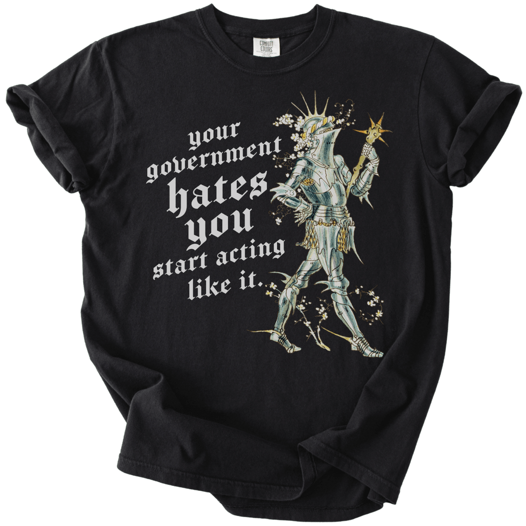 Your Government Hates You Knight Tee - The Rogue Petal Co. - T-Shirt