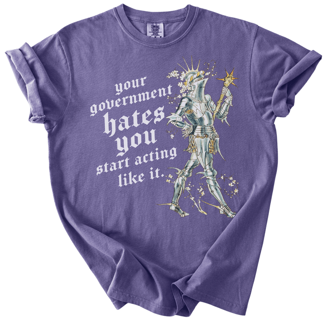 Your Government Hates You Knight Tee - The Rogue Petal Co. - T-Shirt