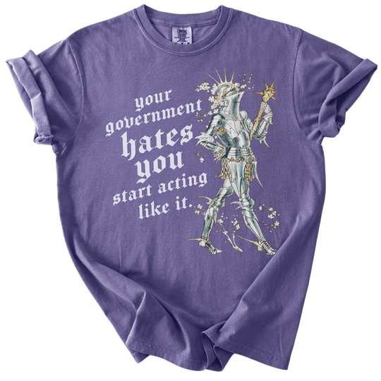 Your Government Hates You Knight Tee - The Rogue Petal Co. - T-Shirt