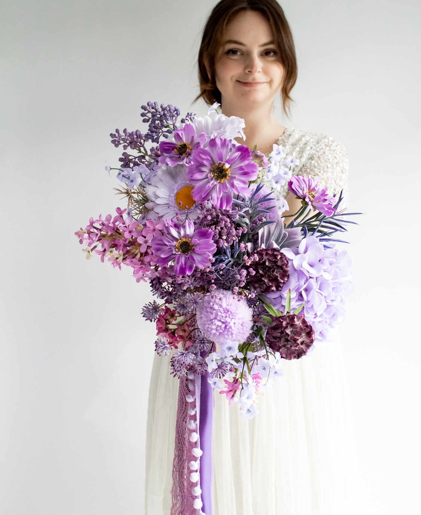 Large Monochrome Lilac Bouquet